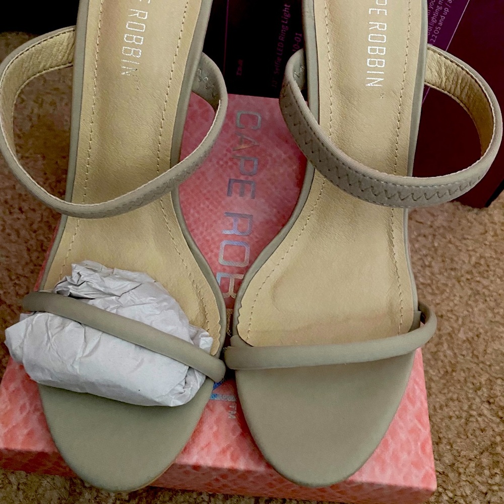 Nude Kim K style clear heels